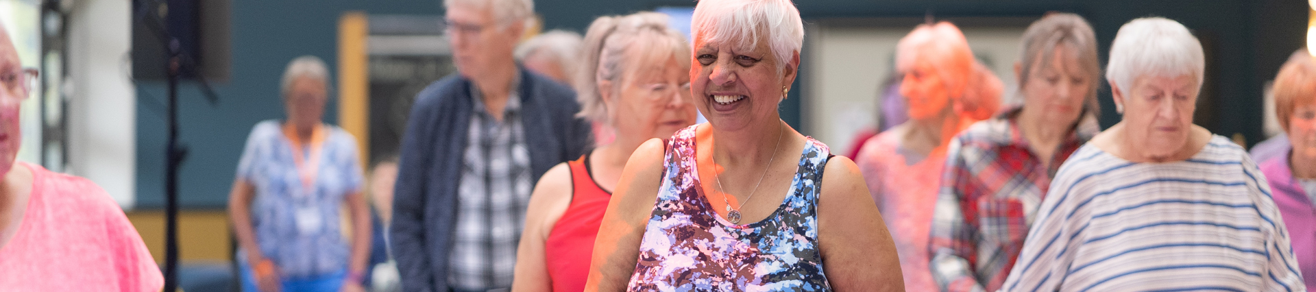 People taking part in an exercise class